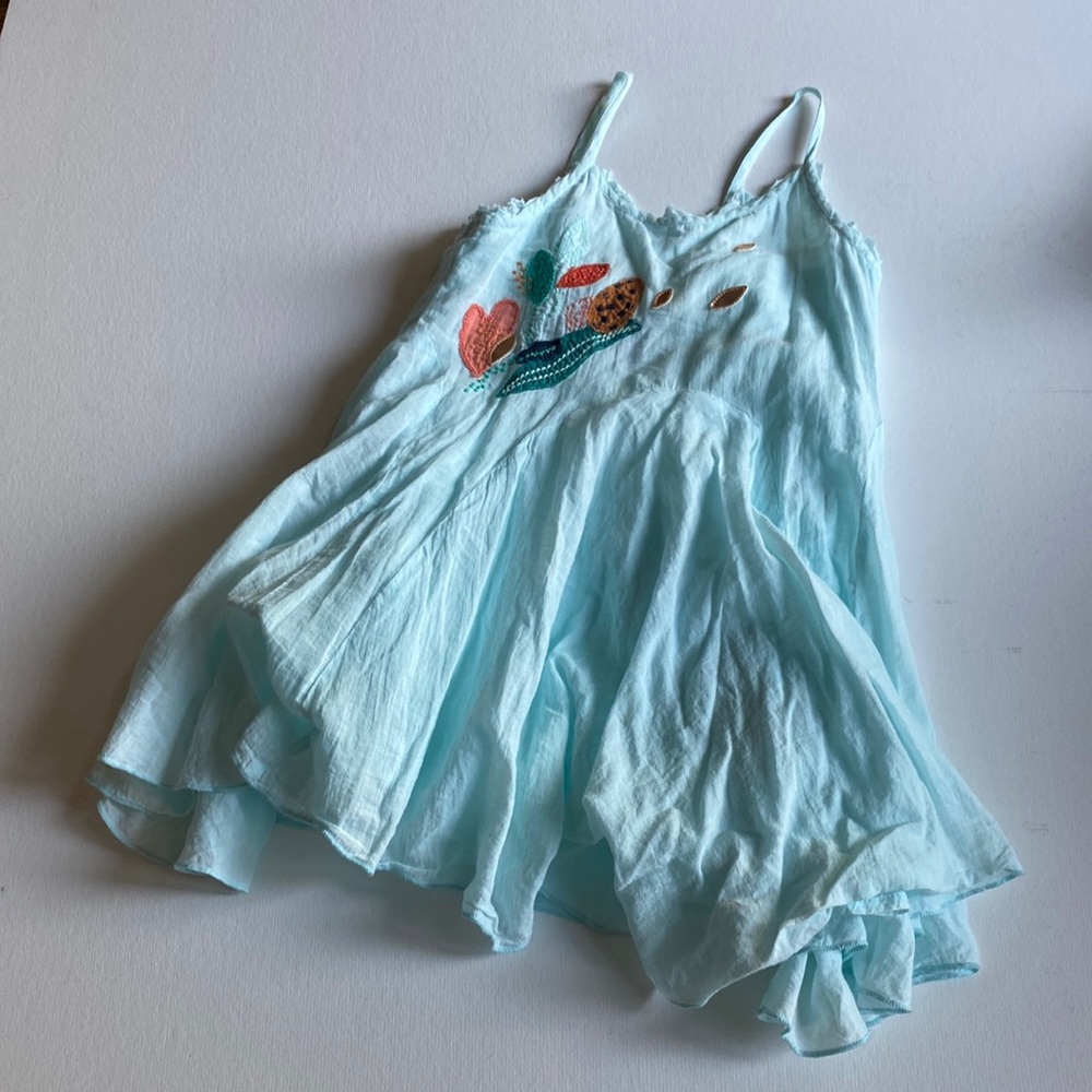 Sky blue cotton sundress